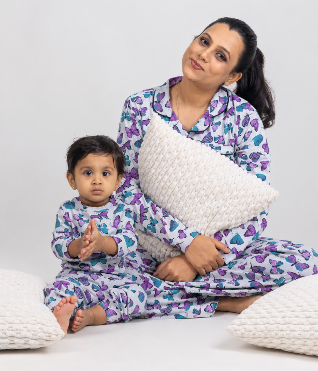 Butterflies Mom & Baby Matching Nightset
