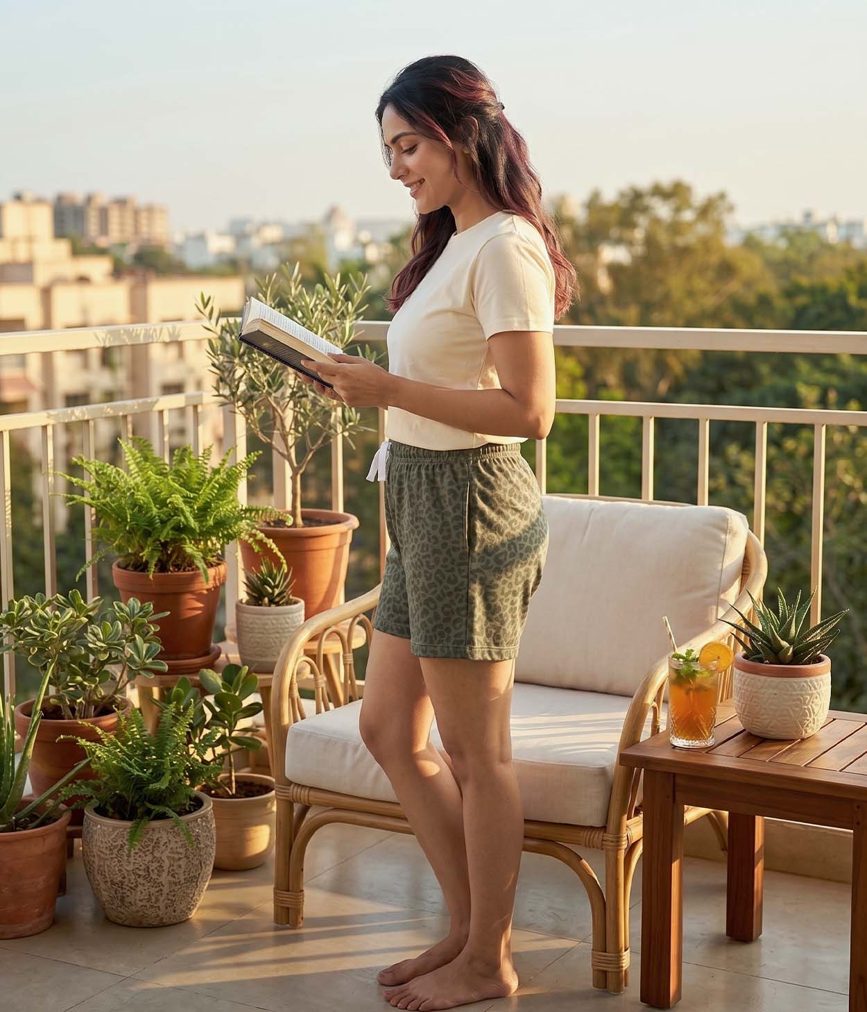 Olive Grove Womens Knit Shorts