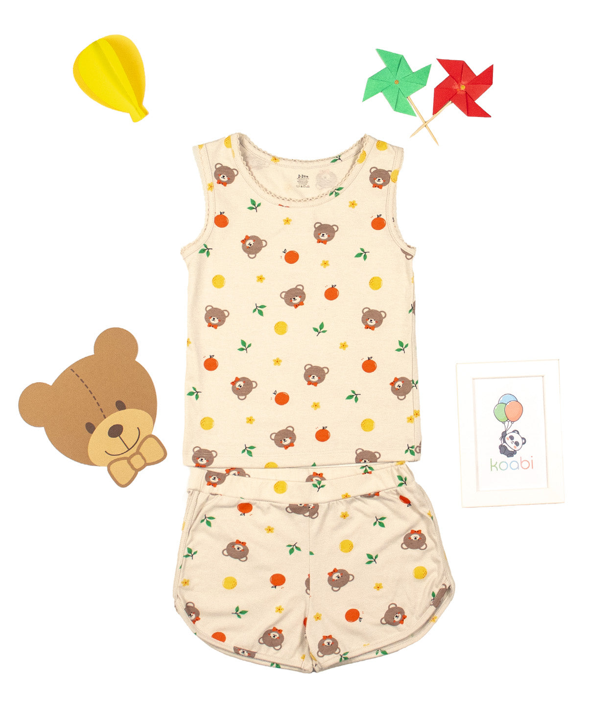 Blossom Bears Kids Sleeveless Set