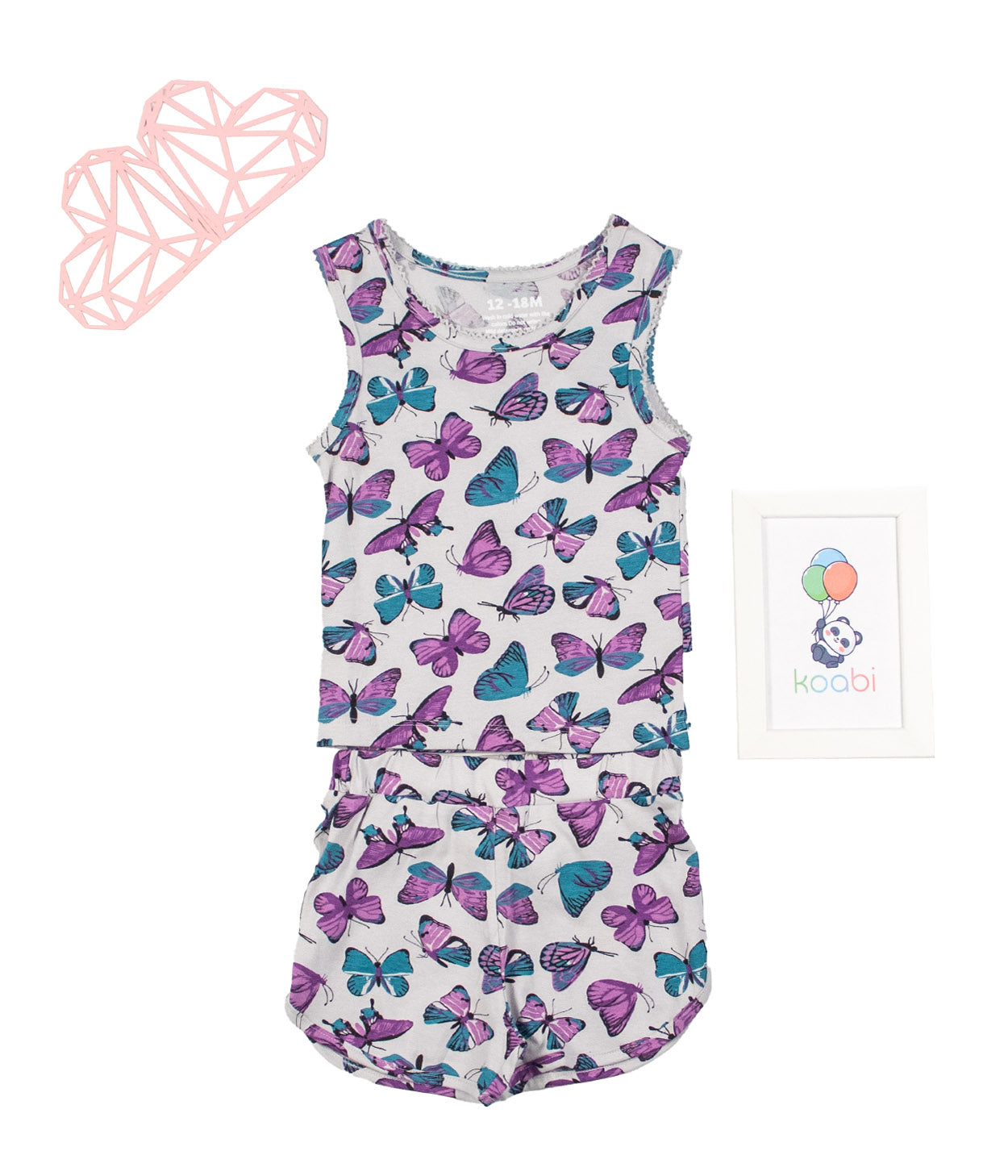 Butterflies Kids Sleeveless Set