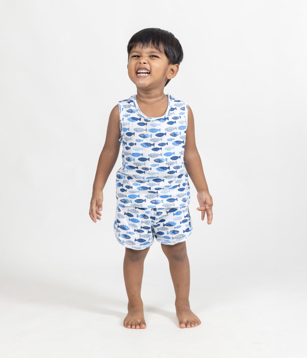 Fishes Kids Sleeveless Set