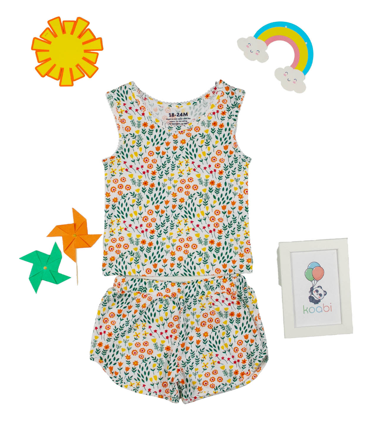 Floral Kids Sleeveless Set