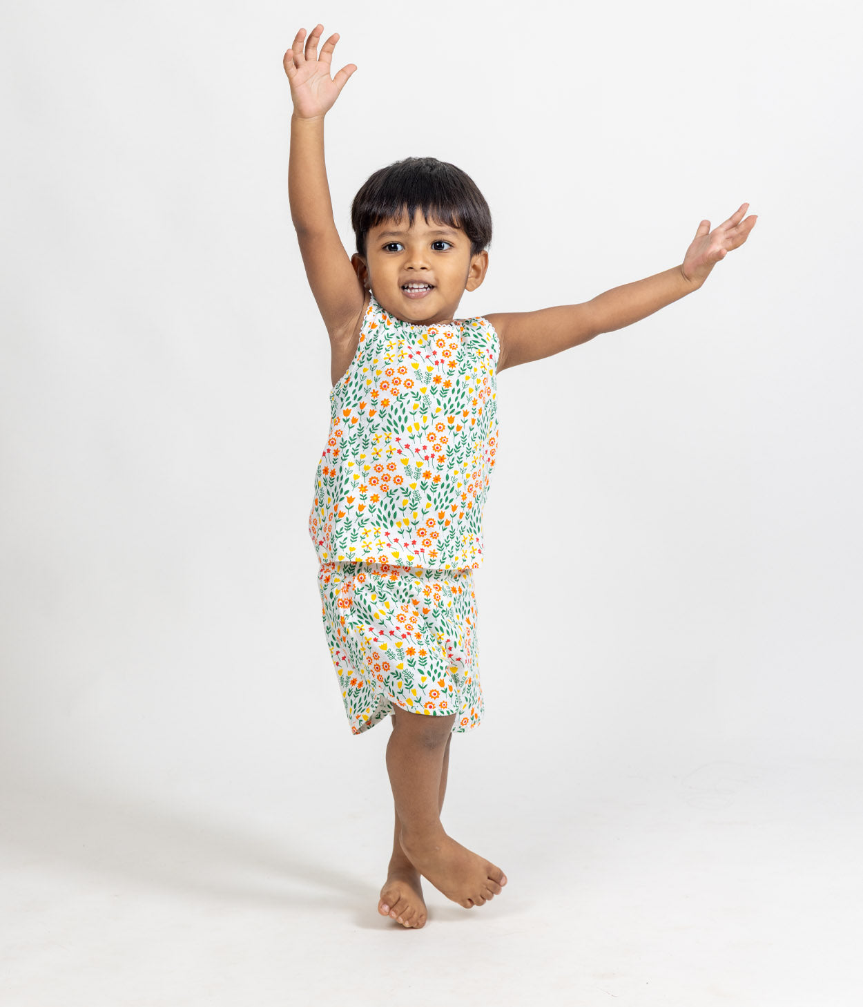 Floral Kids Sleeveless Set