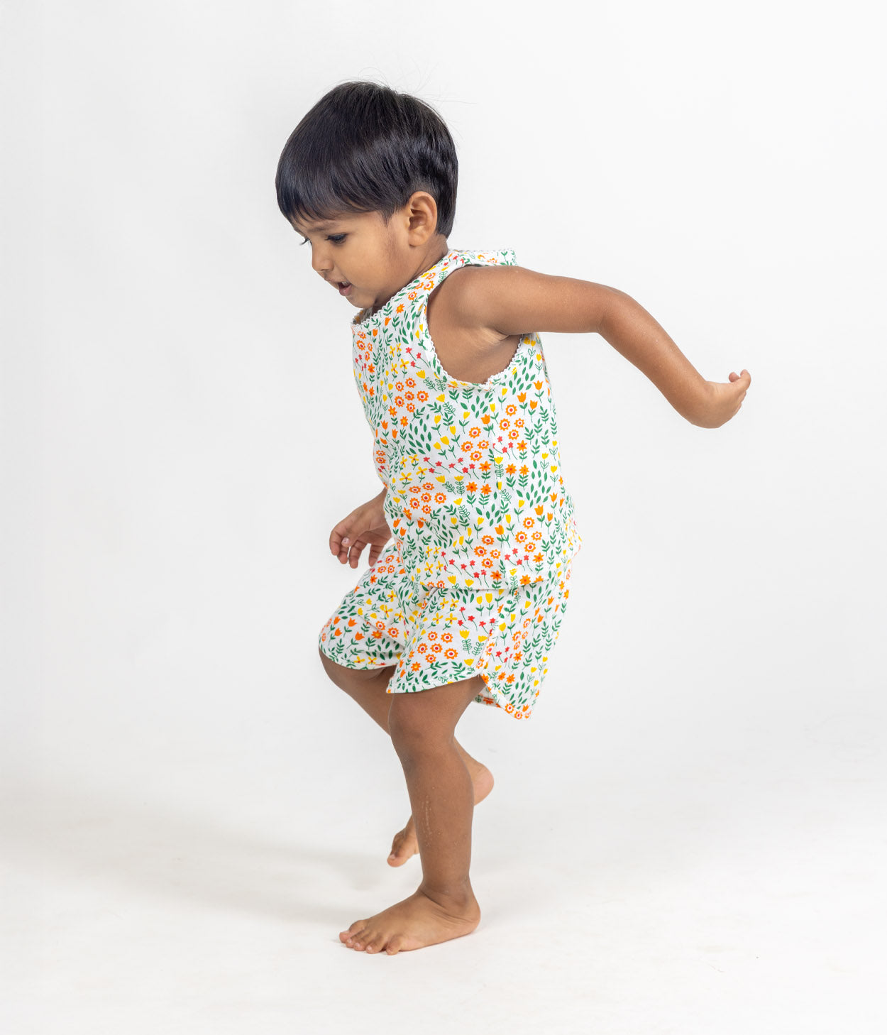 Floral Kids Sleeveless Set