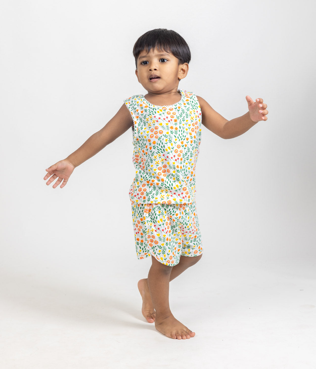 Floral Kids Sleeveless Set