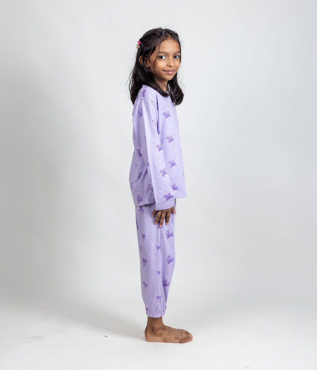 Lilac Bows Kids Jogger Set