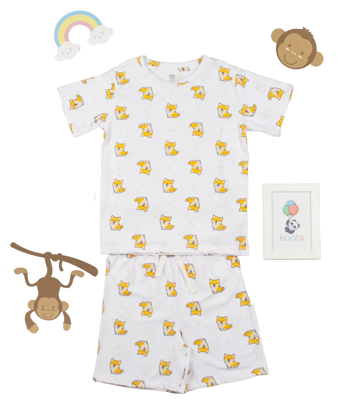 Puppy Parade Kids Shorts Set