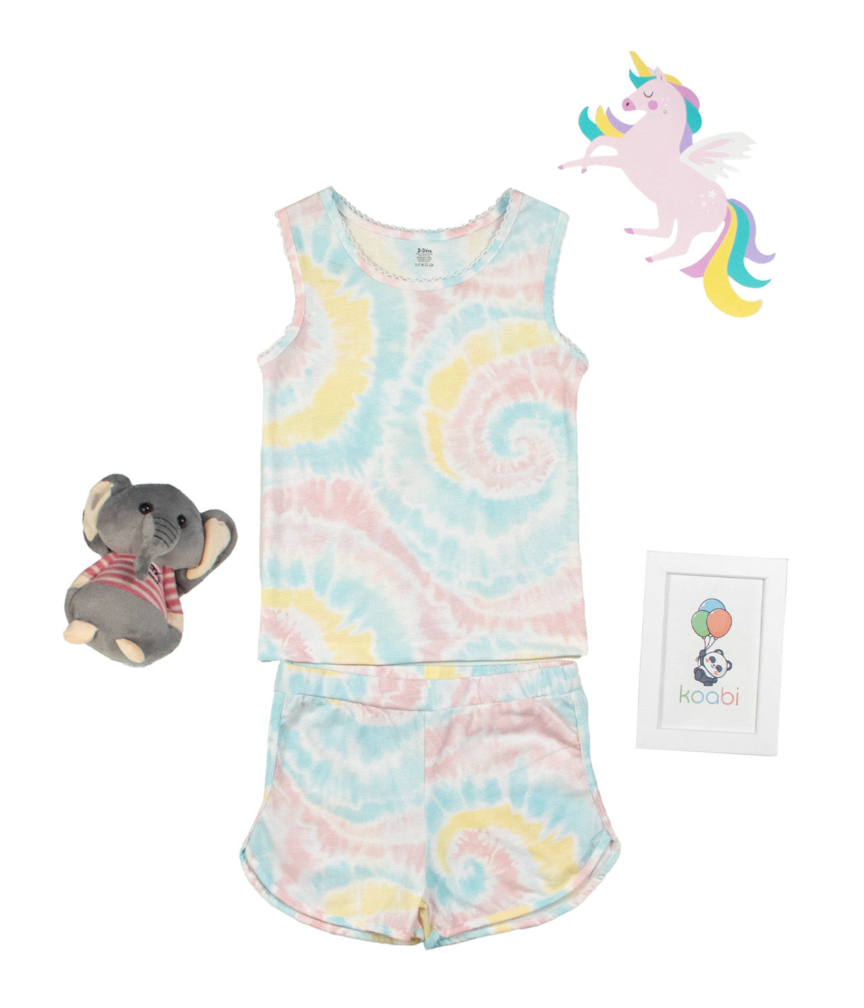 Sunshine Swirl Kids Sleeveless Set