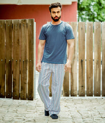 Infinity Mens Multicolor Striped Pyjama