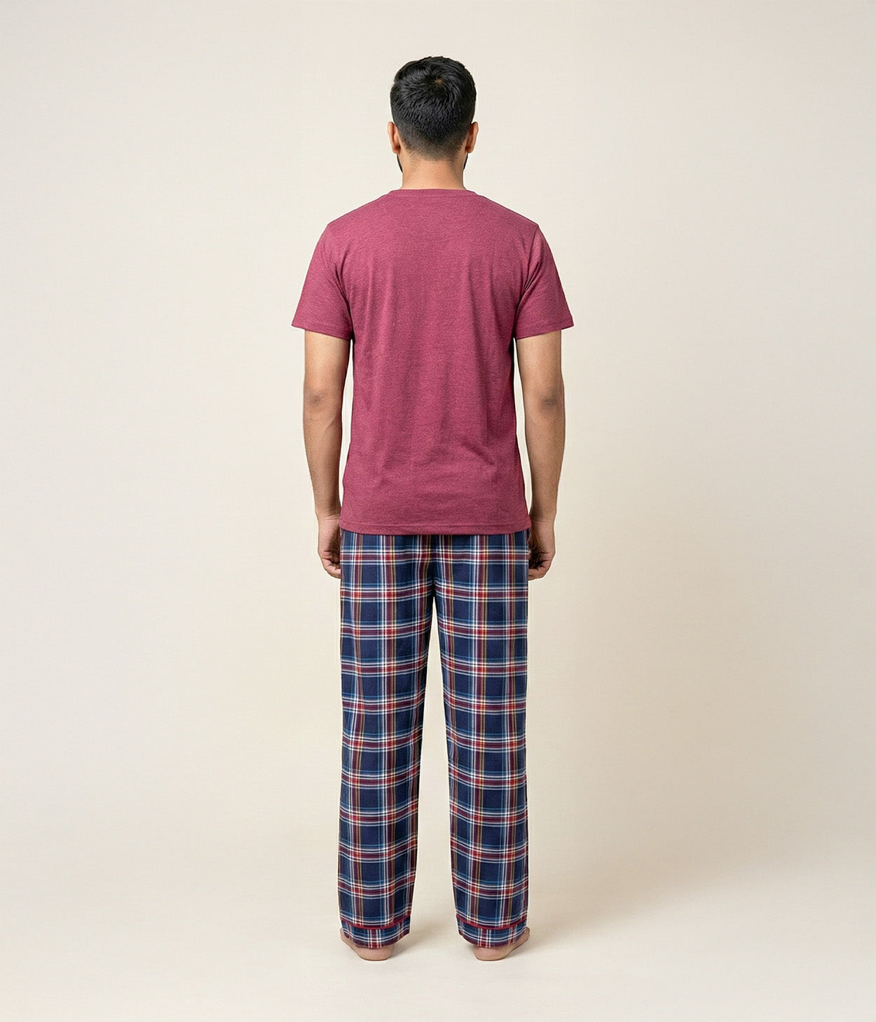 Navy Plaid Mens Pyjama