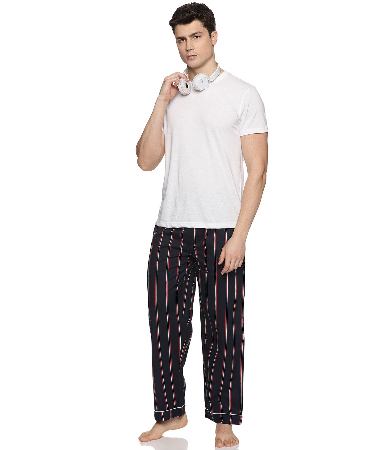 Pinstripes Navy Striped Mens Pyjama