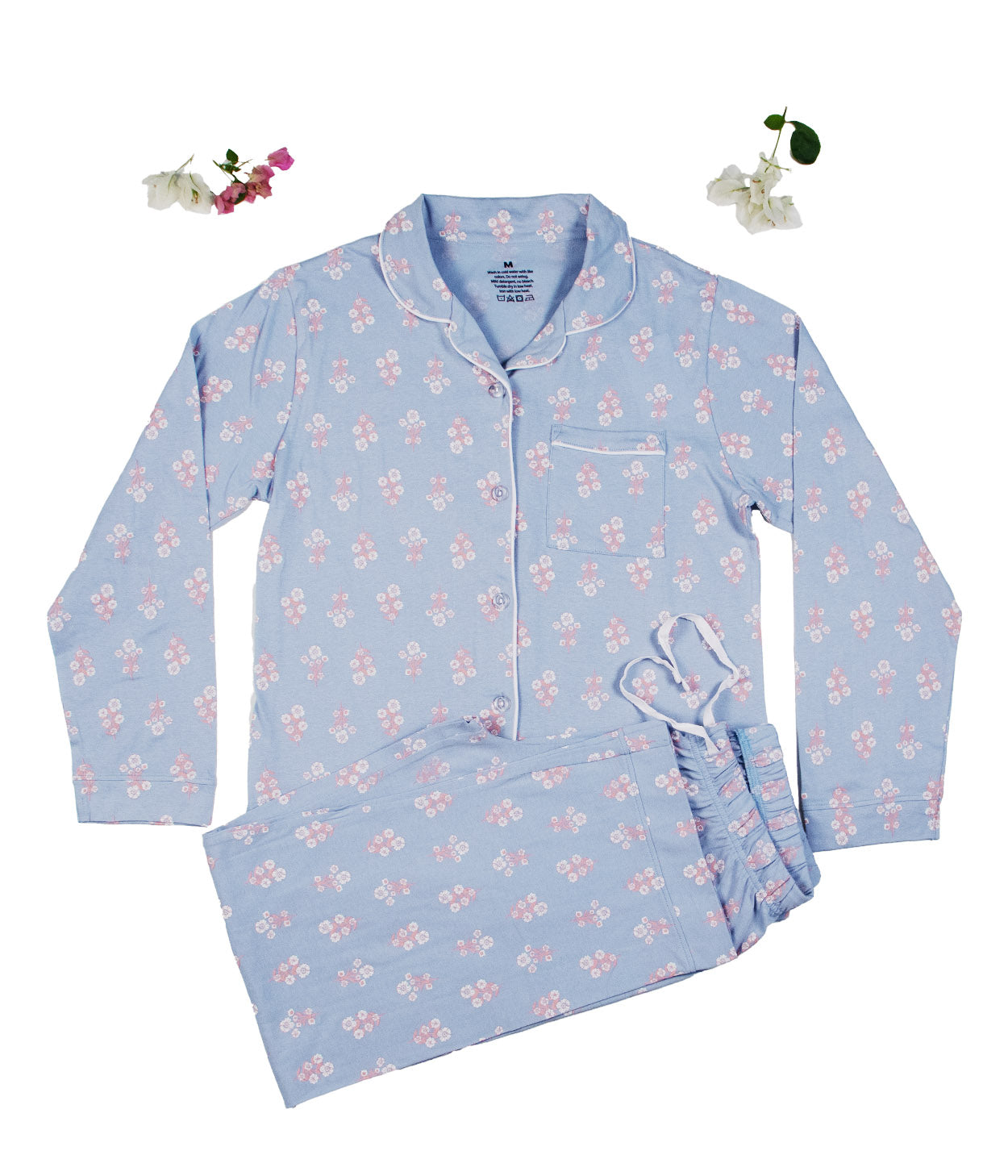 Blossoms Blue Women's Nightset