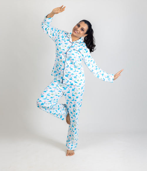 Dinosaurs Women's Printed Knit Nightset