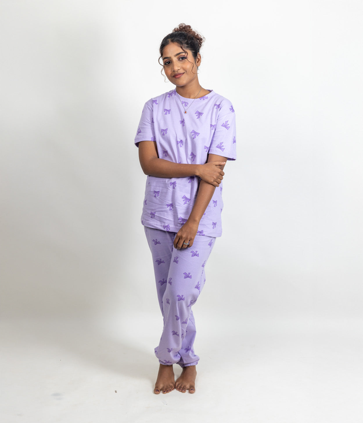 Lilac Bows Women's Nightset