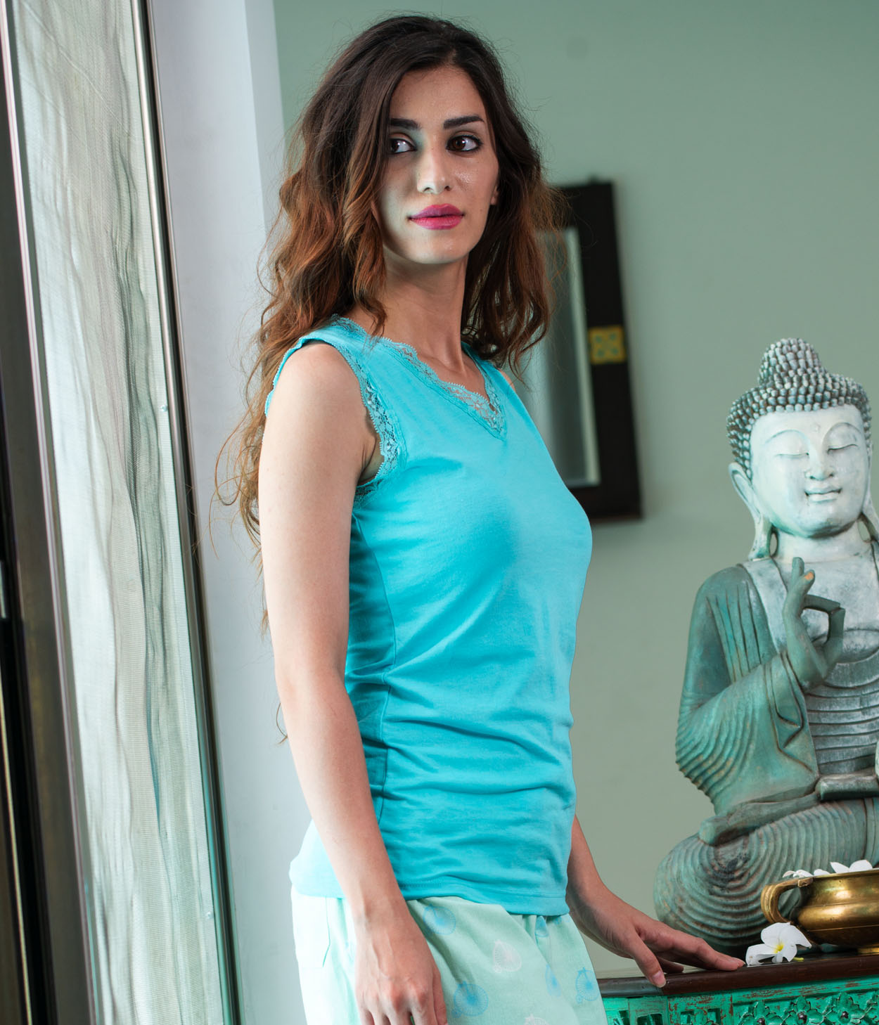 Aqua Womens Sleeveless T-Shirt