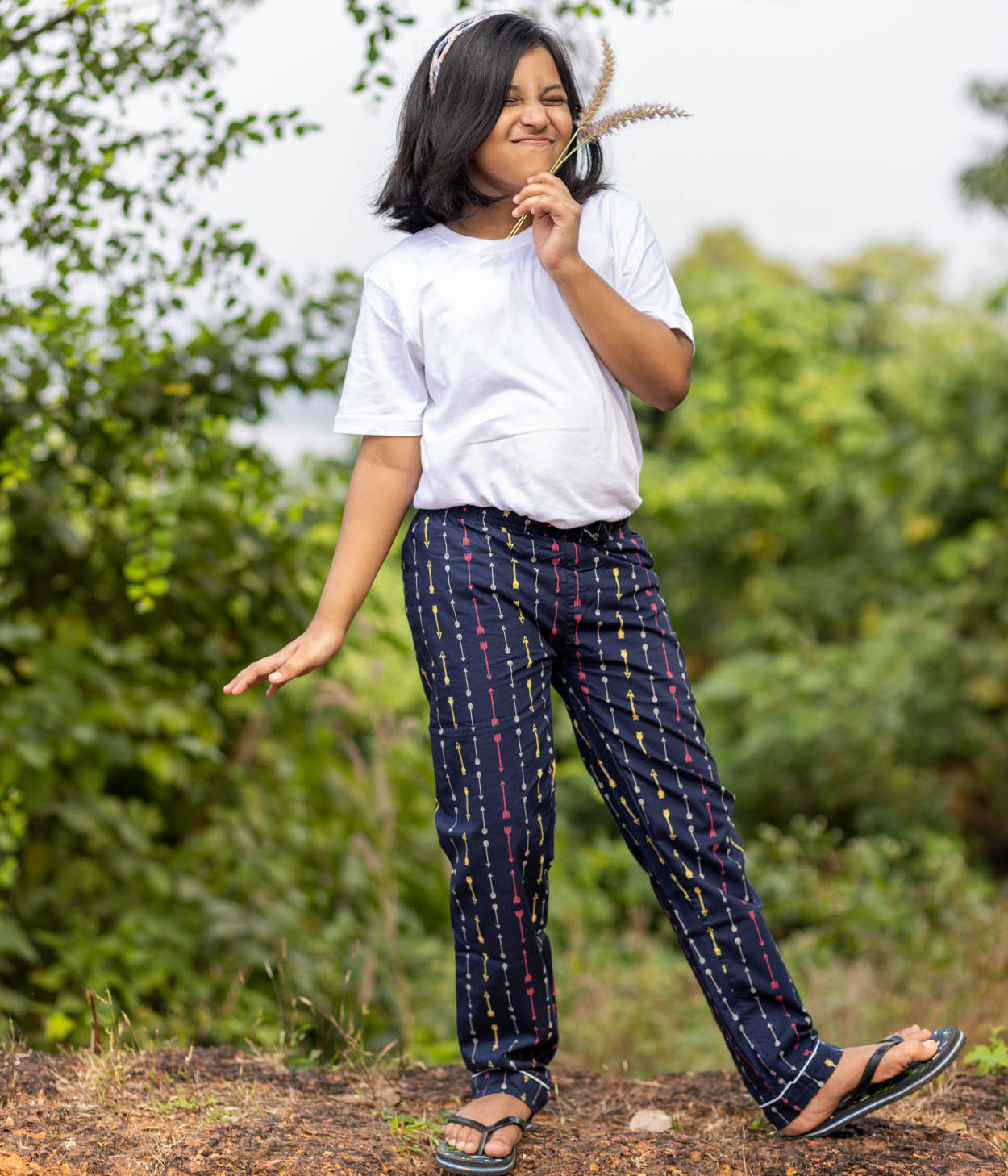 Arrows Navy Printed Kids Pyjama