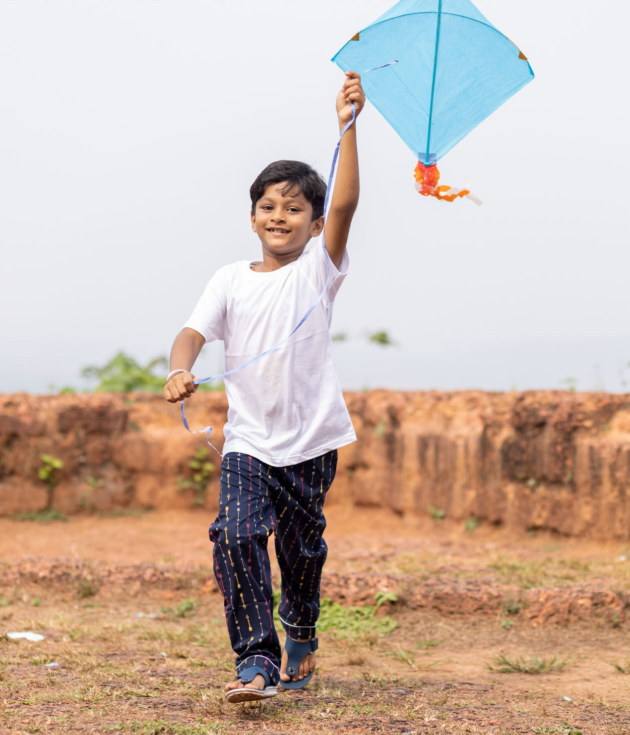 Arrows Navy Printed Kids Pyjama