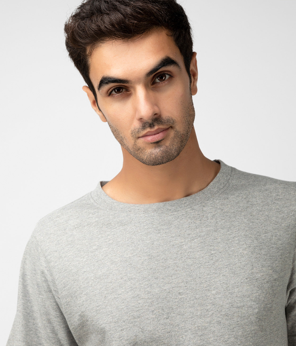 Grey Solid Mens T-Shirt