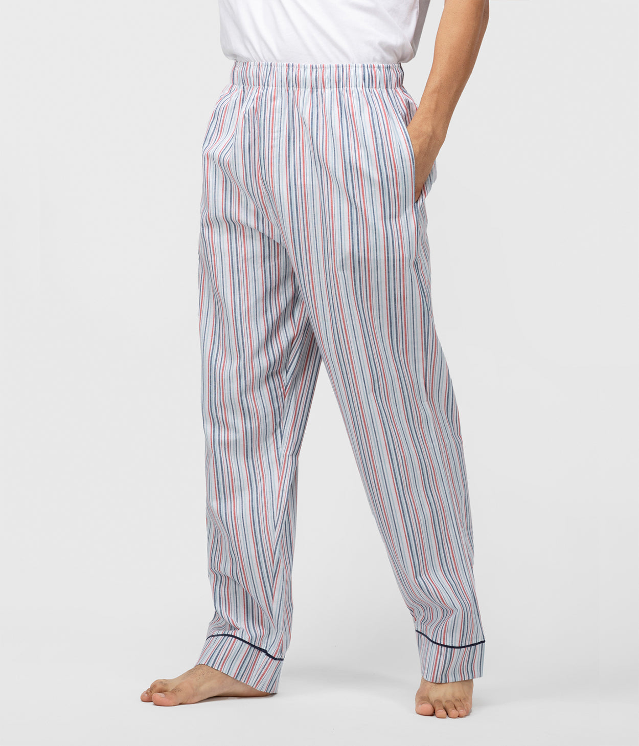 Infinity Mens Multicolor Striped Pyjama