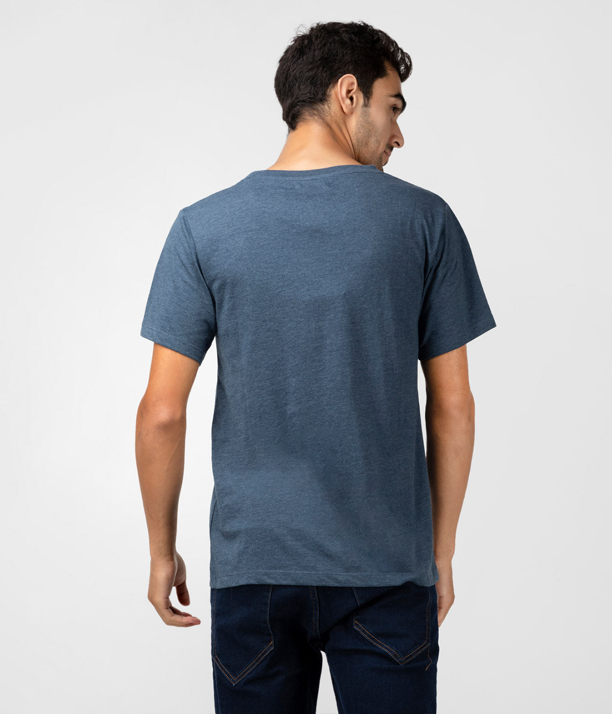 Navy Solid Mens T-Shirt