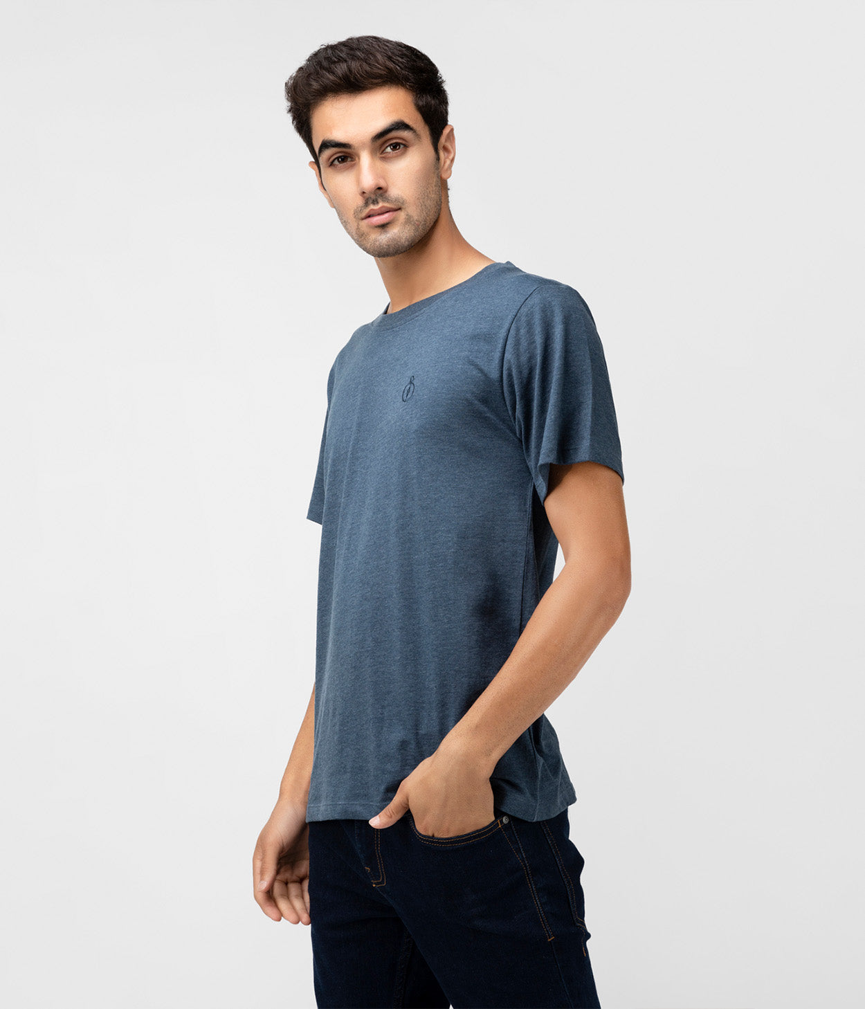 Navy Solid Mens T-Shirt