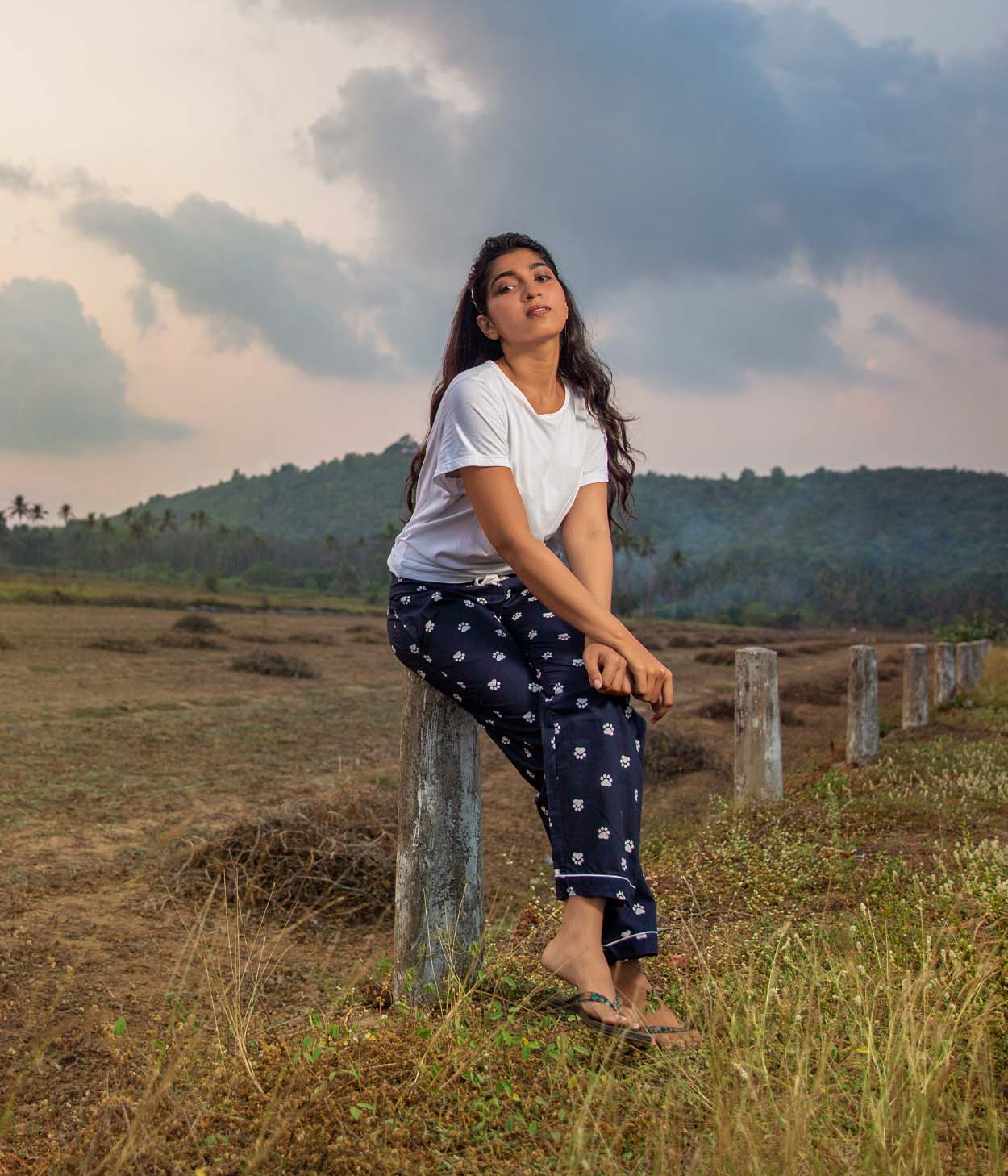 Paws Navy Printed Womens Pyjama