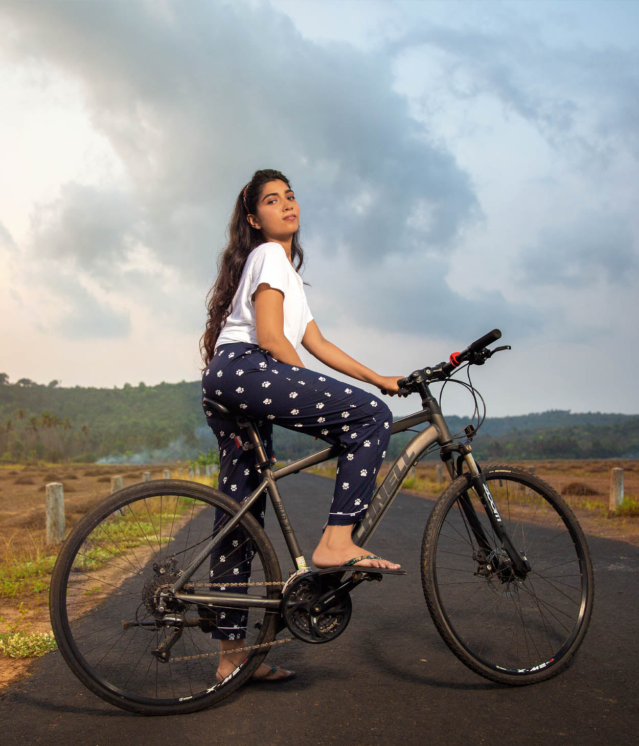 Paws Navy Printed Womens Pyjama