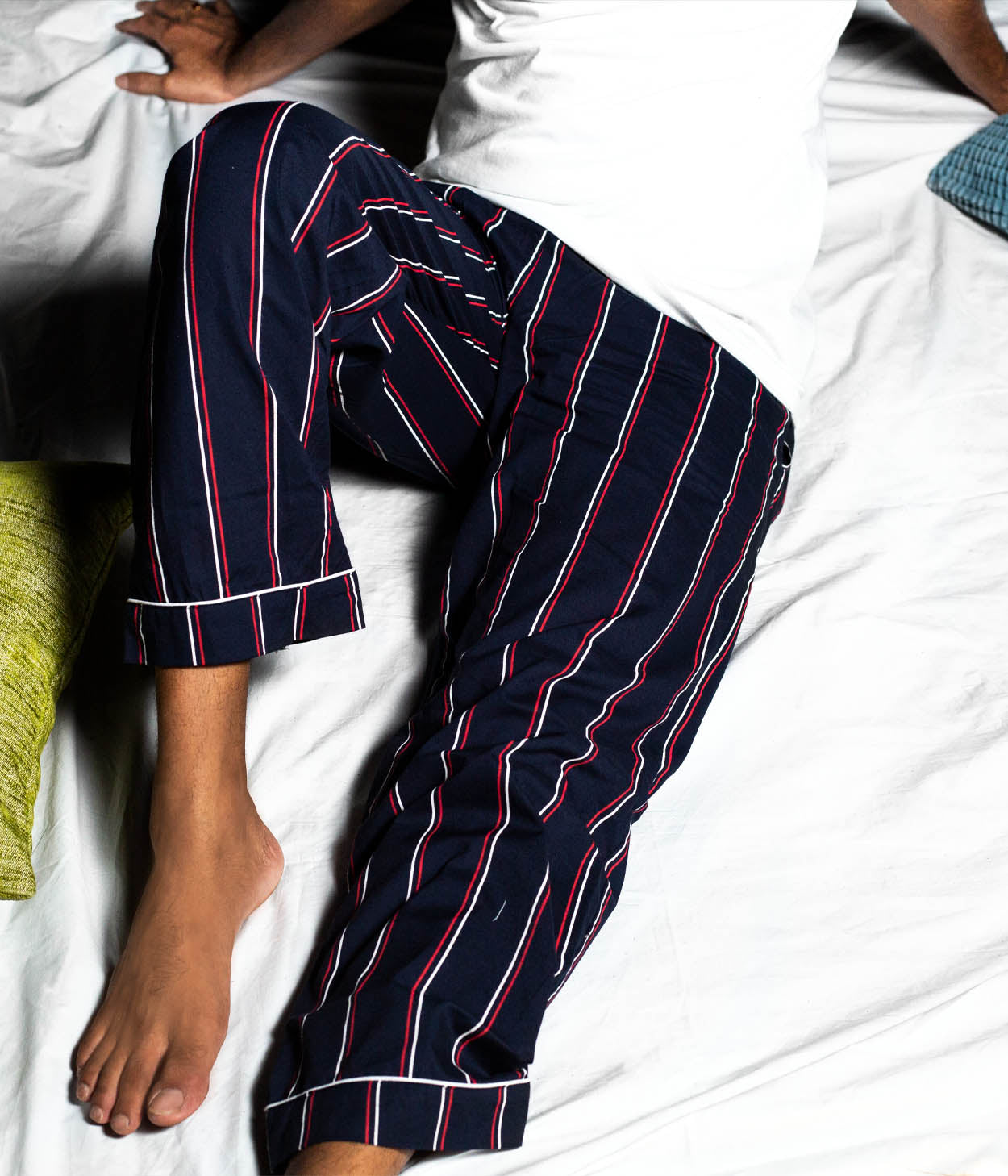 Pinstripes Navy Striped Mens Pyjama
