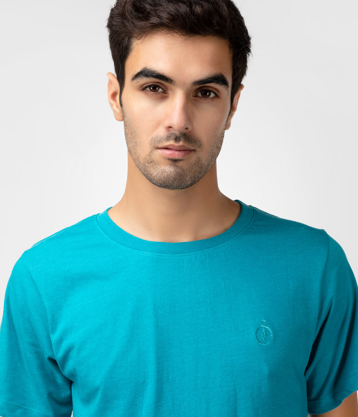 Teal Solid Mens T-Shirt