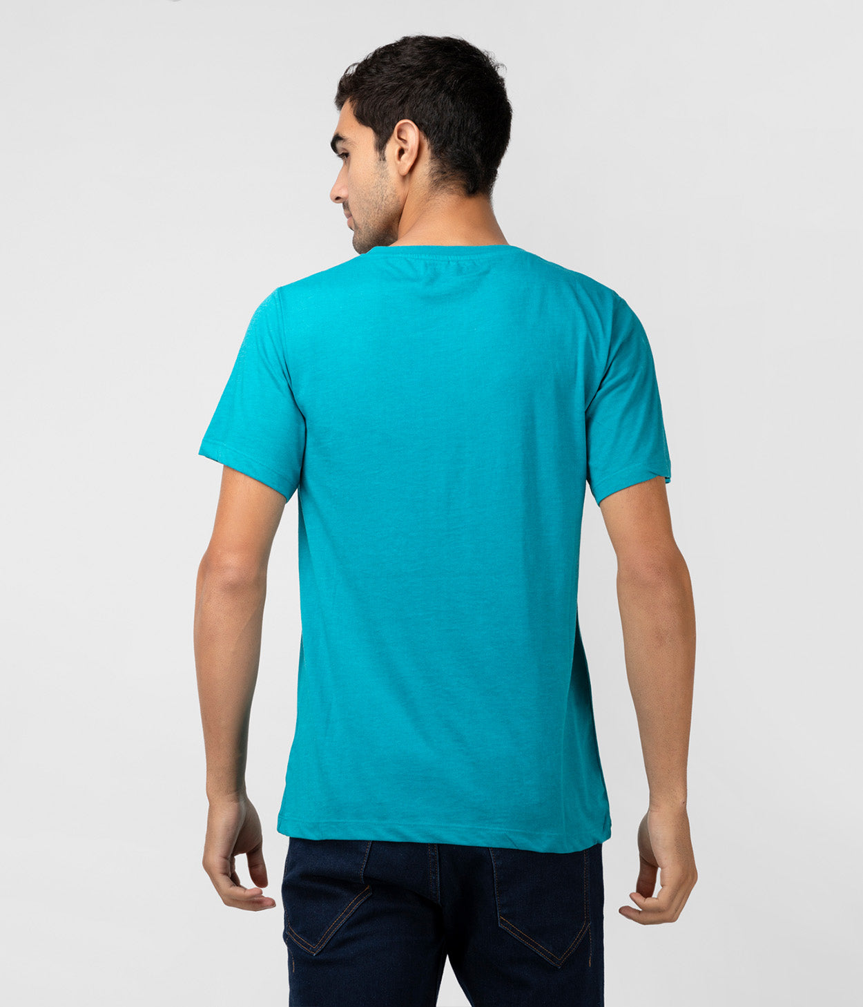 Teal Solid Mens T-Shirt