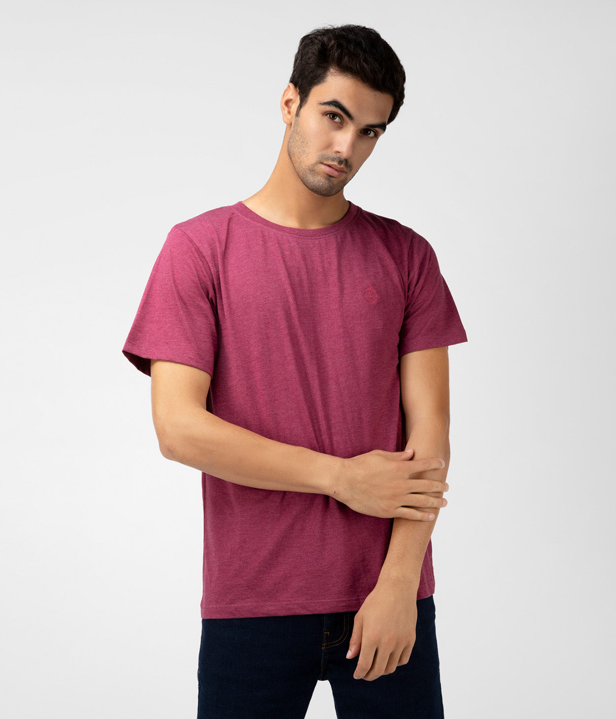Wine Solid Mens T-Shirt