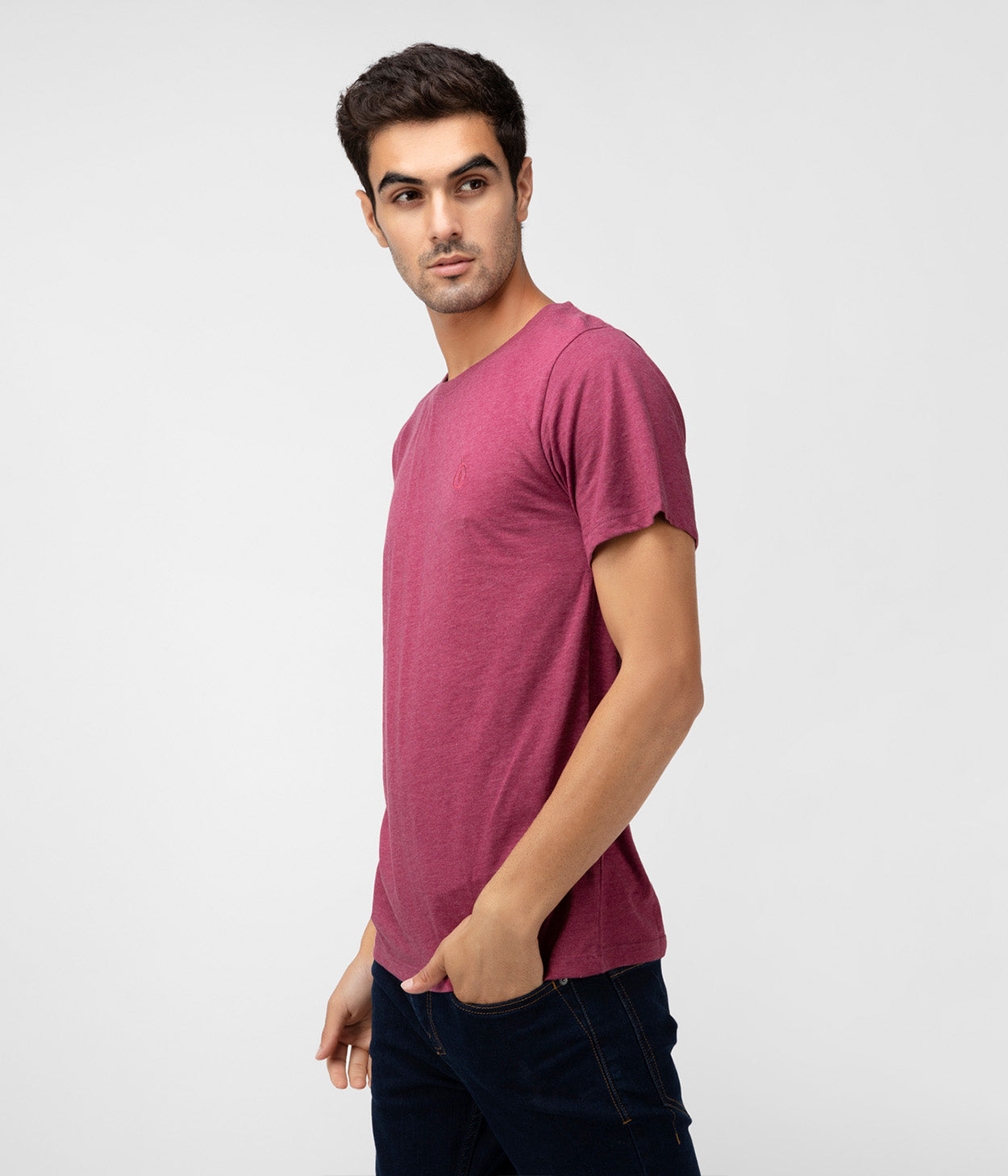 Wine Solid Mens T-Shirt