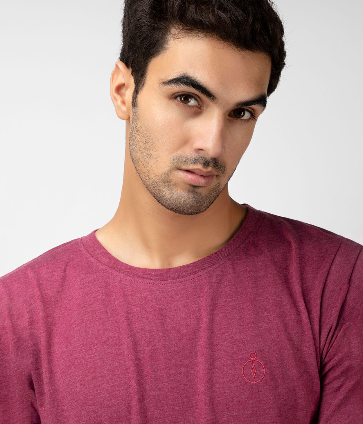 Wine Solid Mens T-Shirt