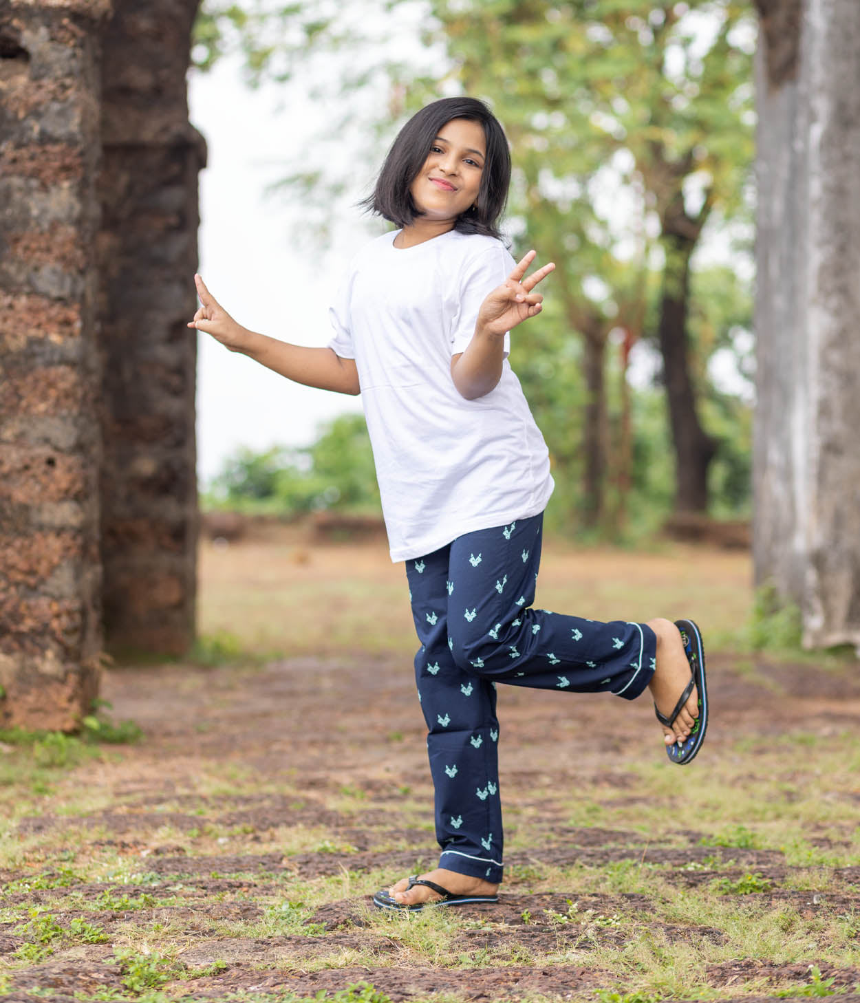 Wolfpack Navy Printed Kids Pyjama