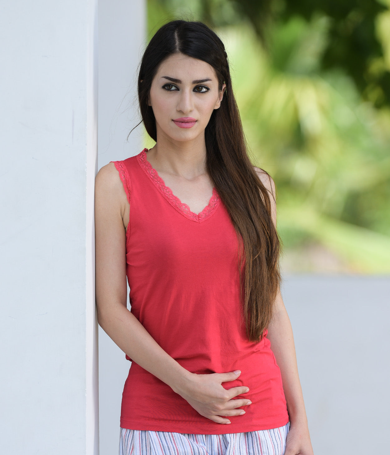 Berry Red Womens Sleeveless T-Shirt