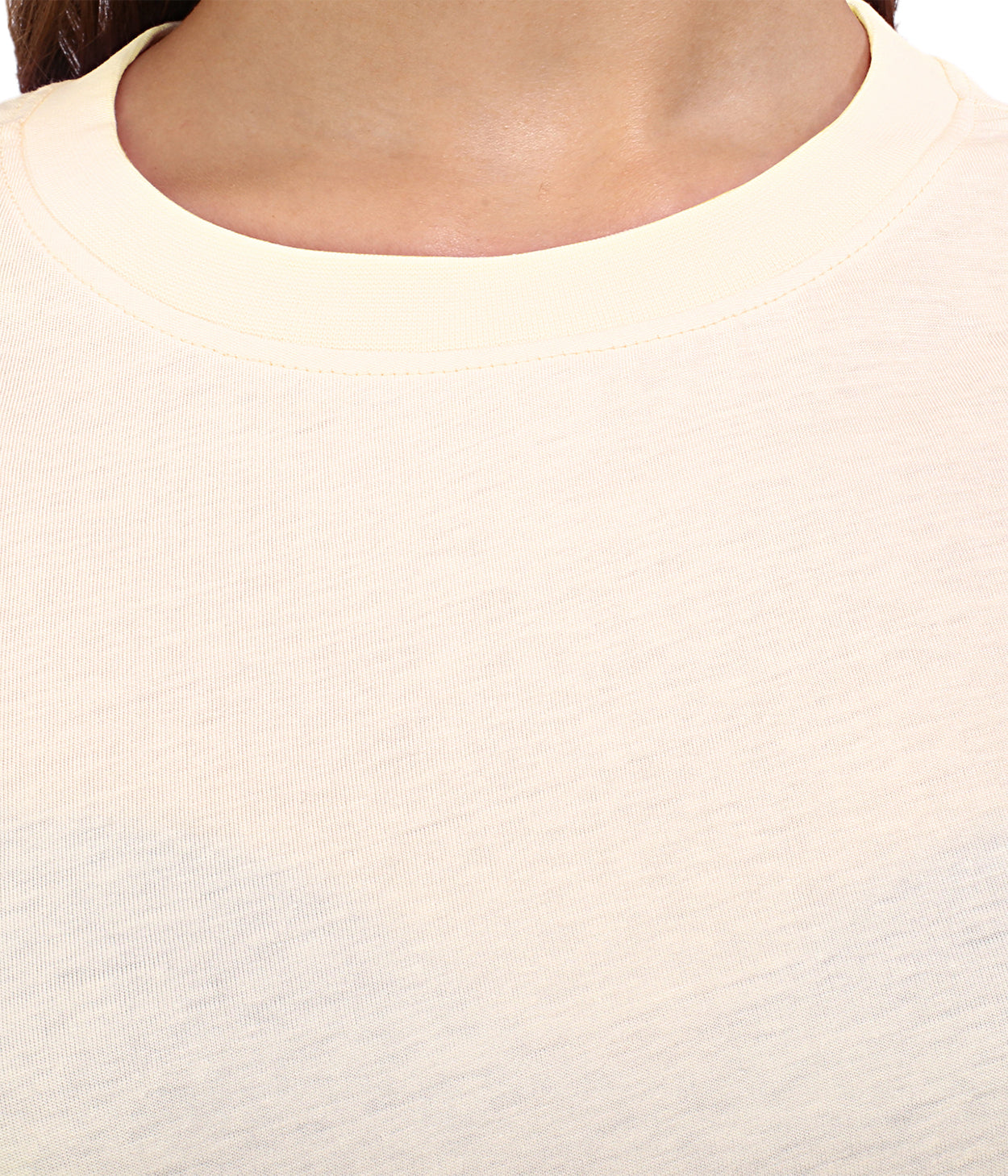 Cream Solid Womens T-Shirt