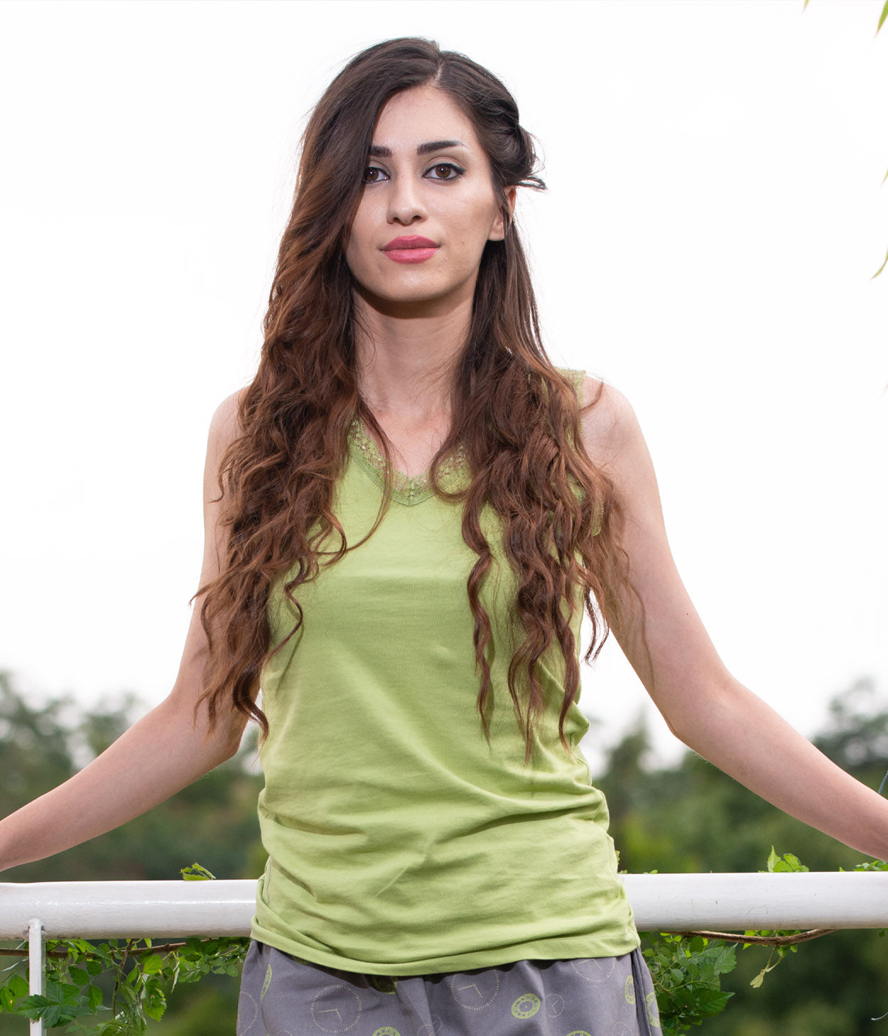 Lime Green Womens Sleeveless T-Shirt