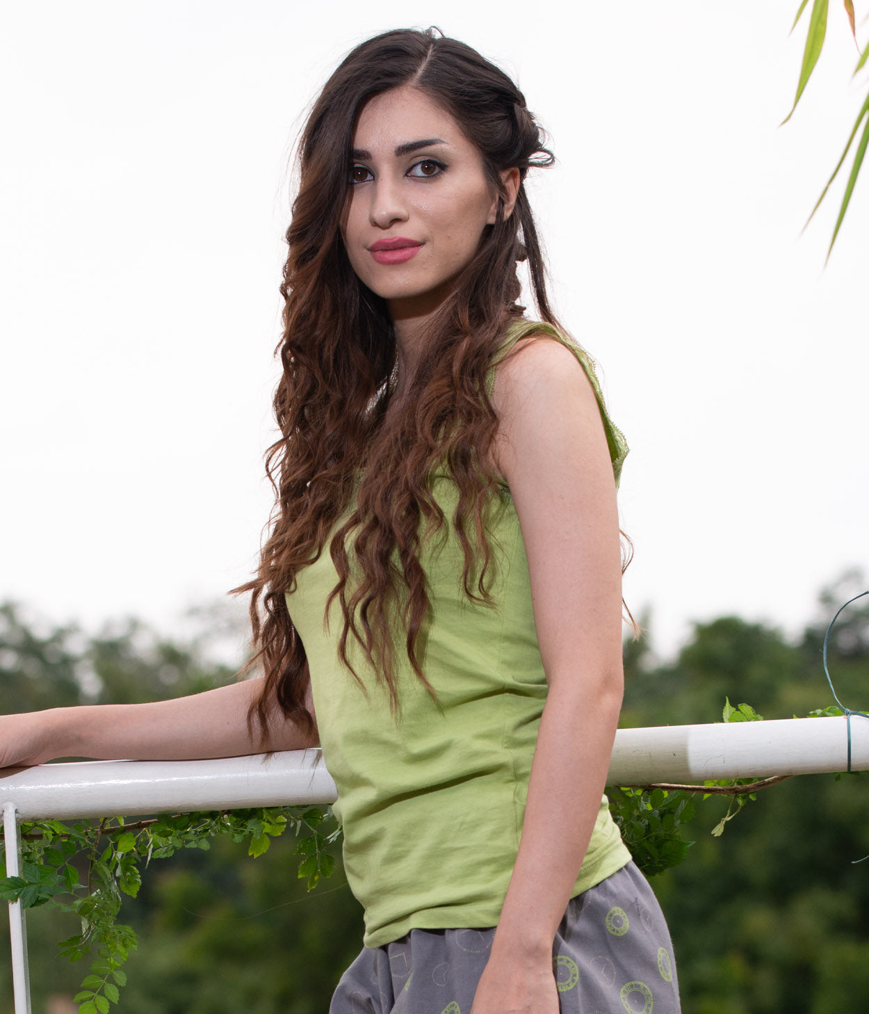 Lime Green Womens Sleeveless T-Shirt