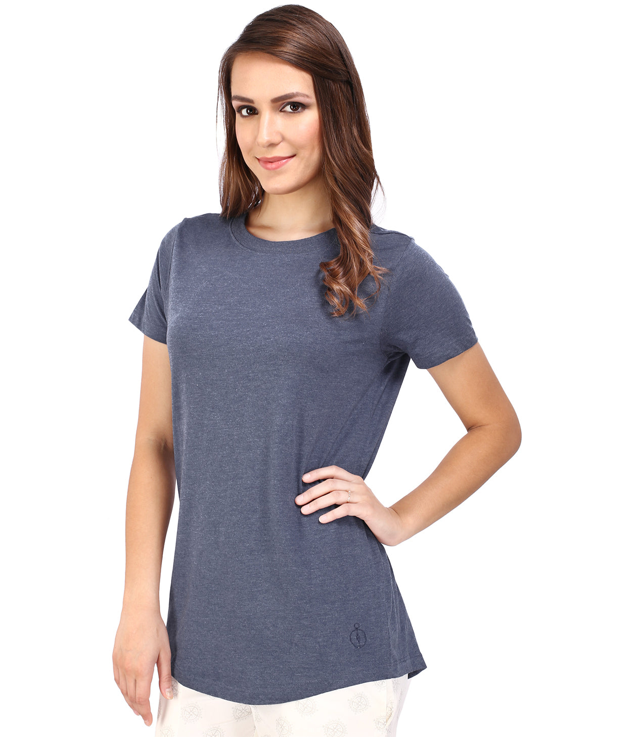 Navy Melange Womens T-Shirt