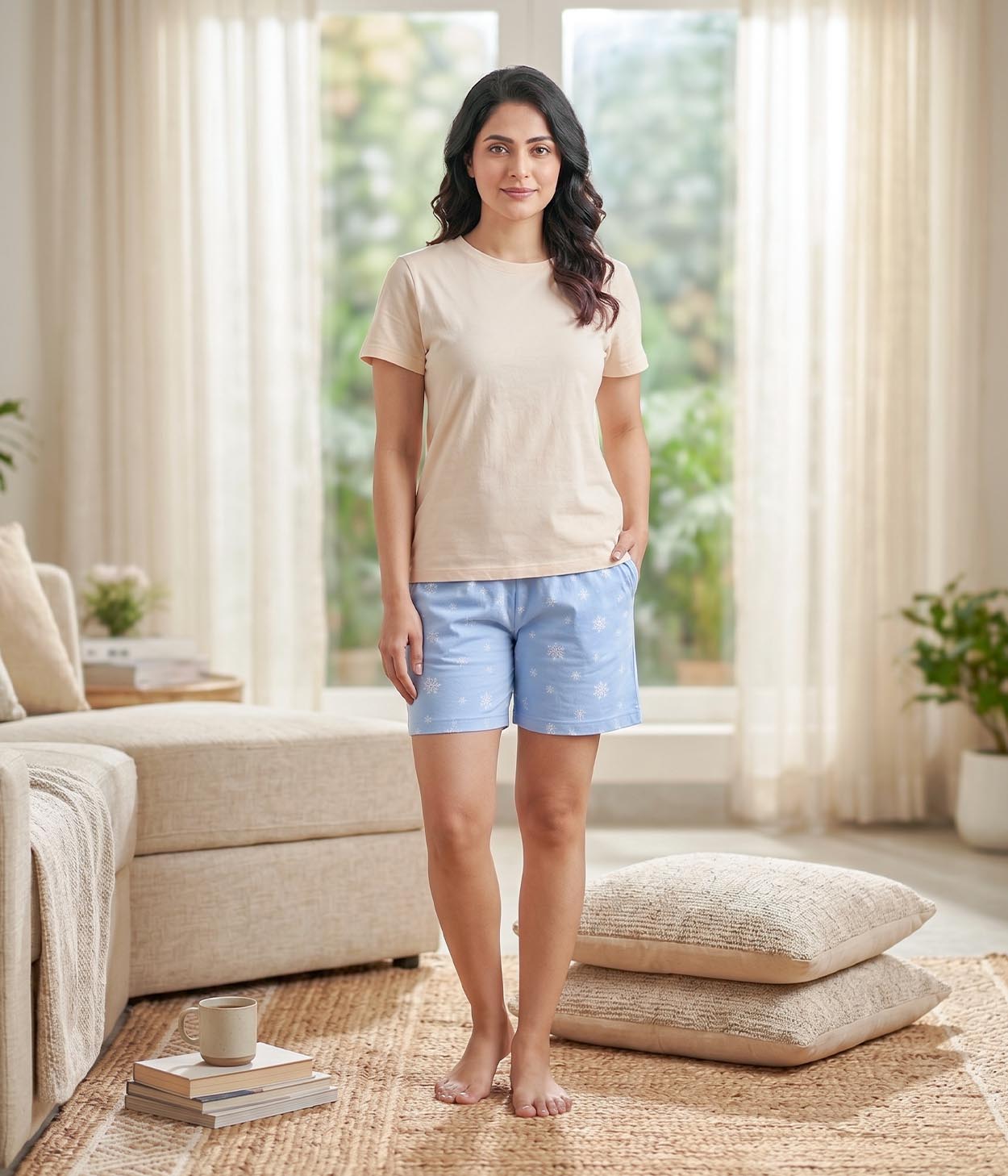 Nordic Frost Womens Knit Shorts