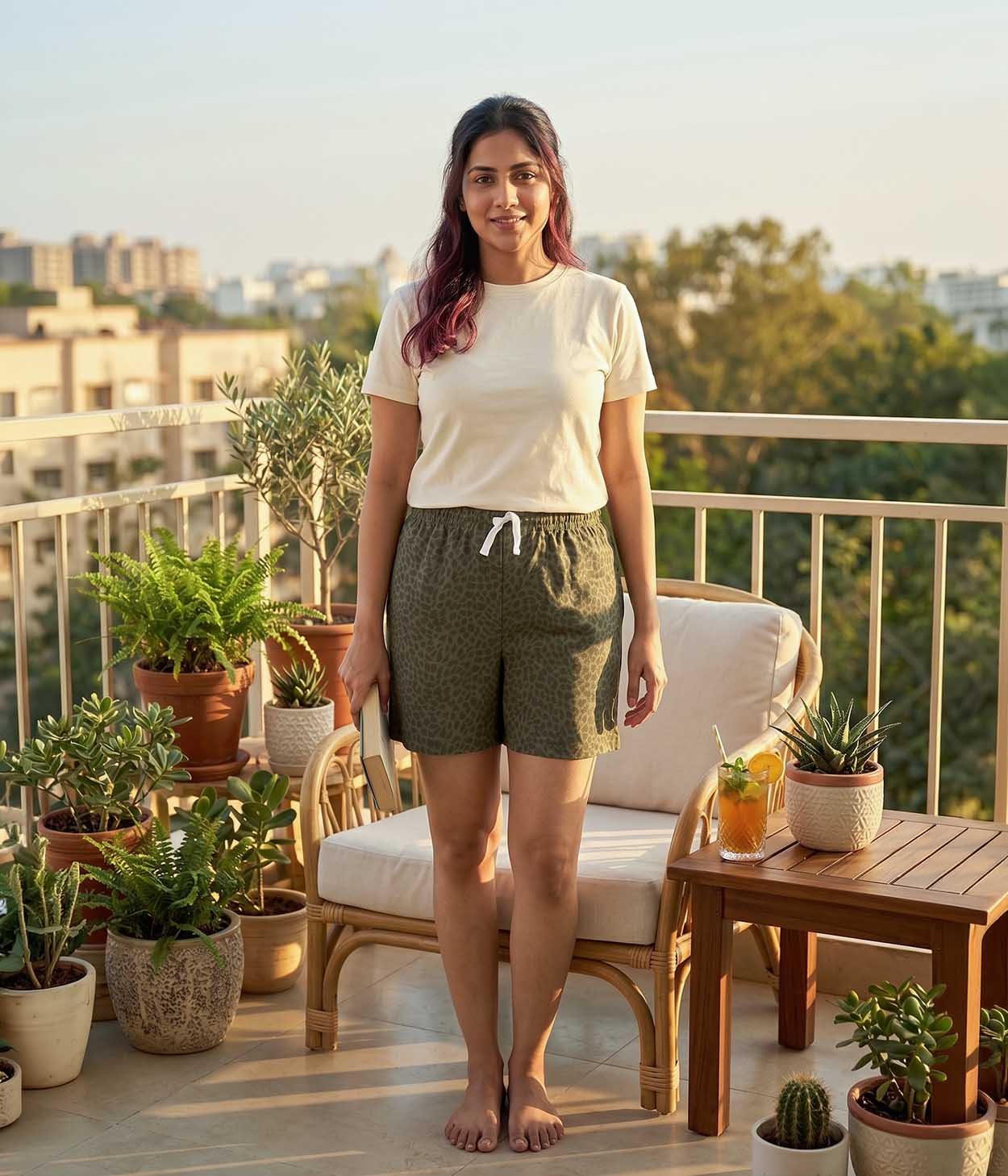 Olive Grove Womens Knit Shorts