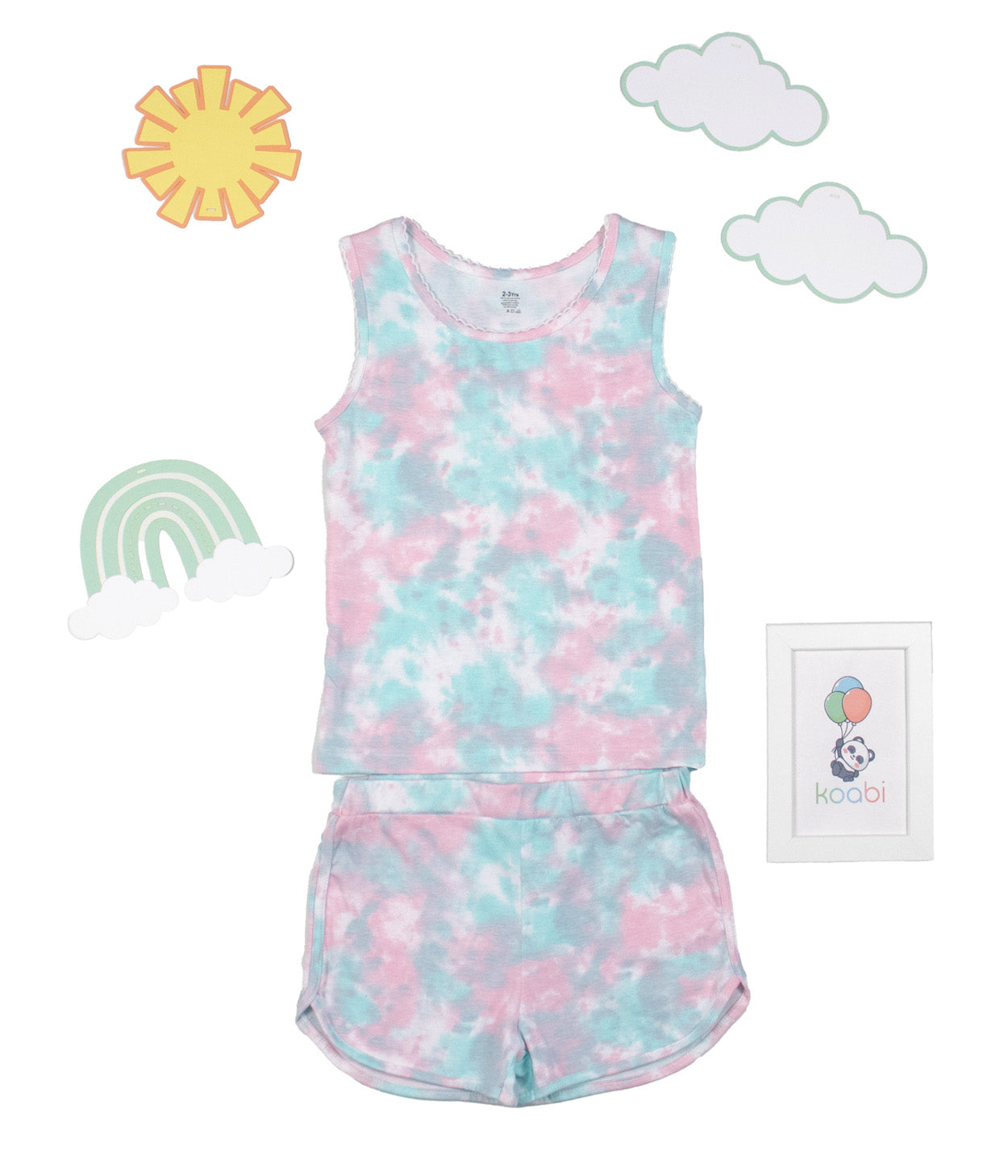 Bubblegum Skies Kids Sleeveless Set