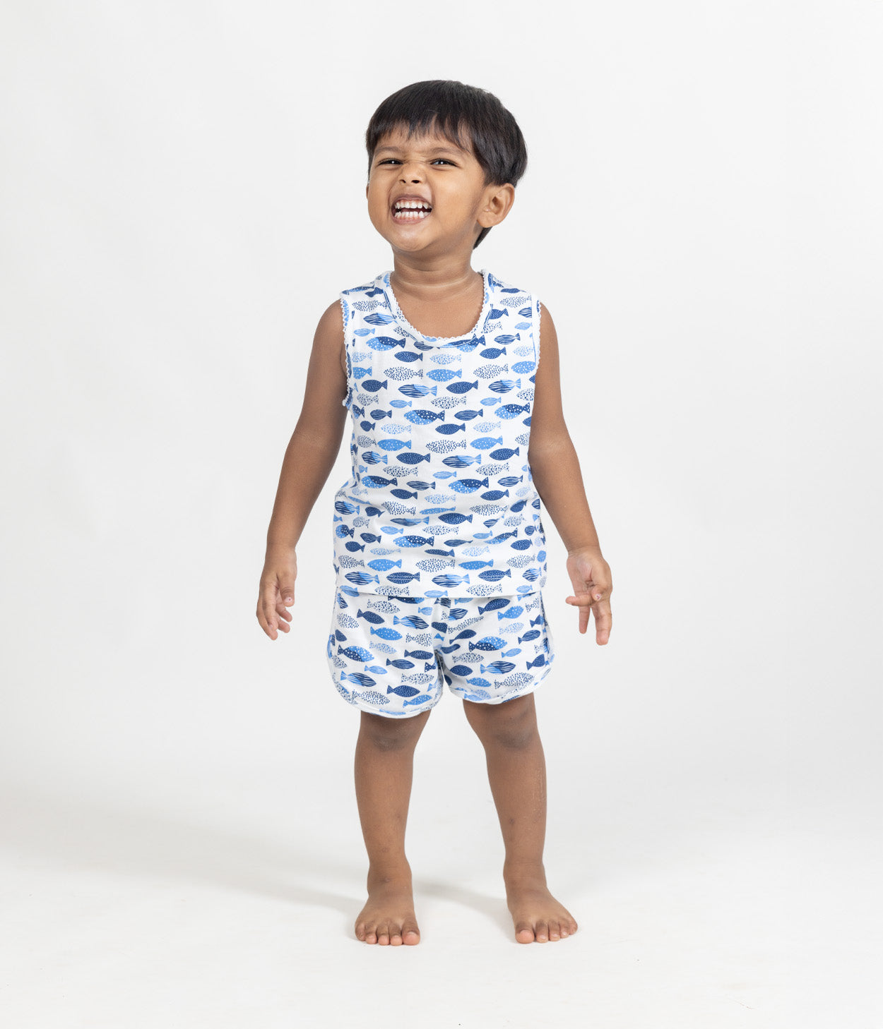 Fishes Kids Sleeveless Set