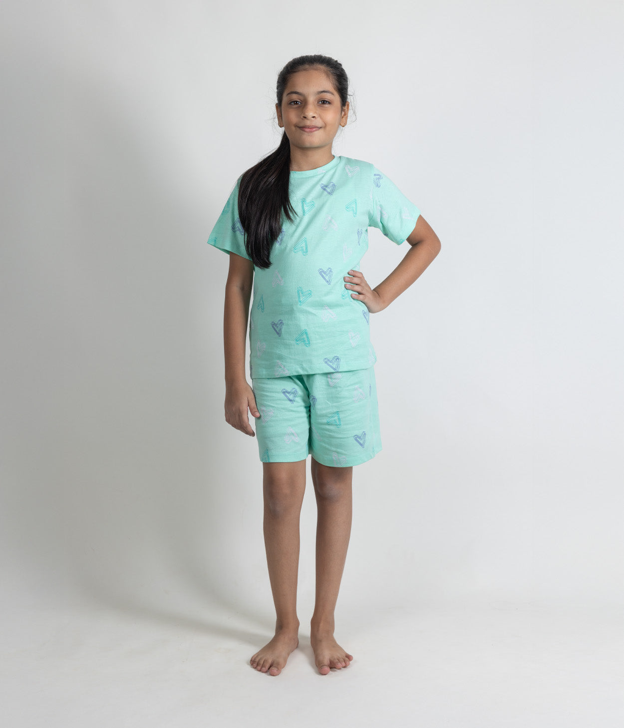 Happy Hearts Kids Shorts Set