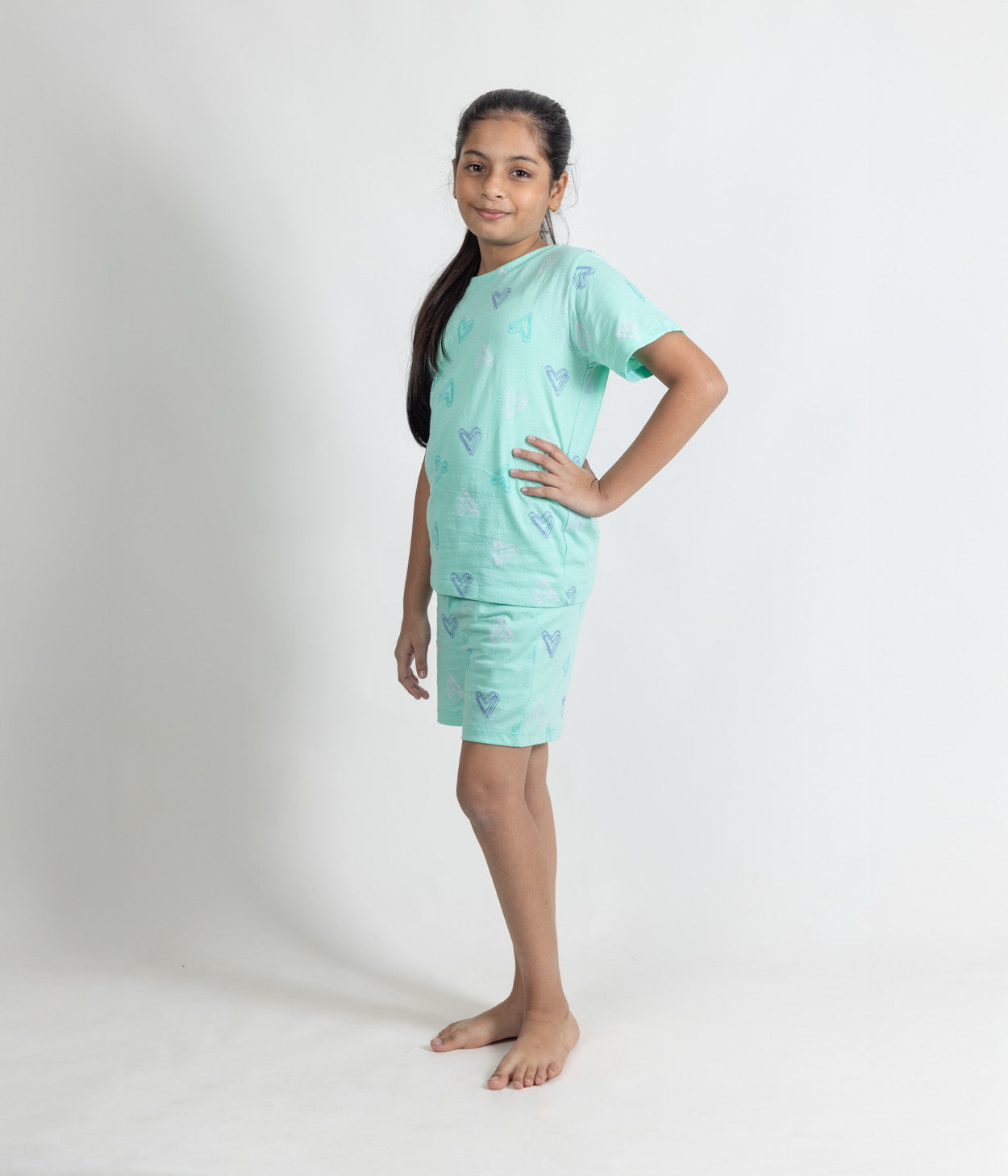 Happy Hearts Kids Shorts Set