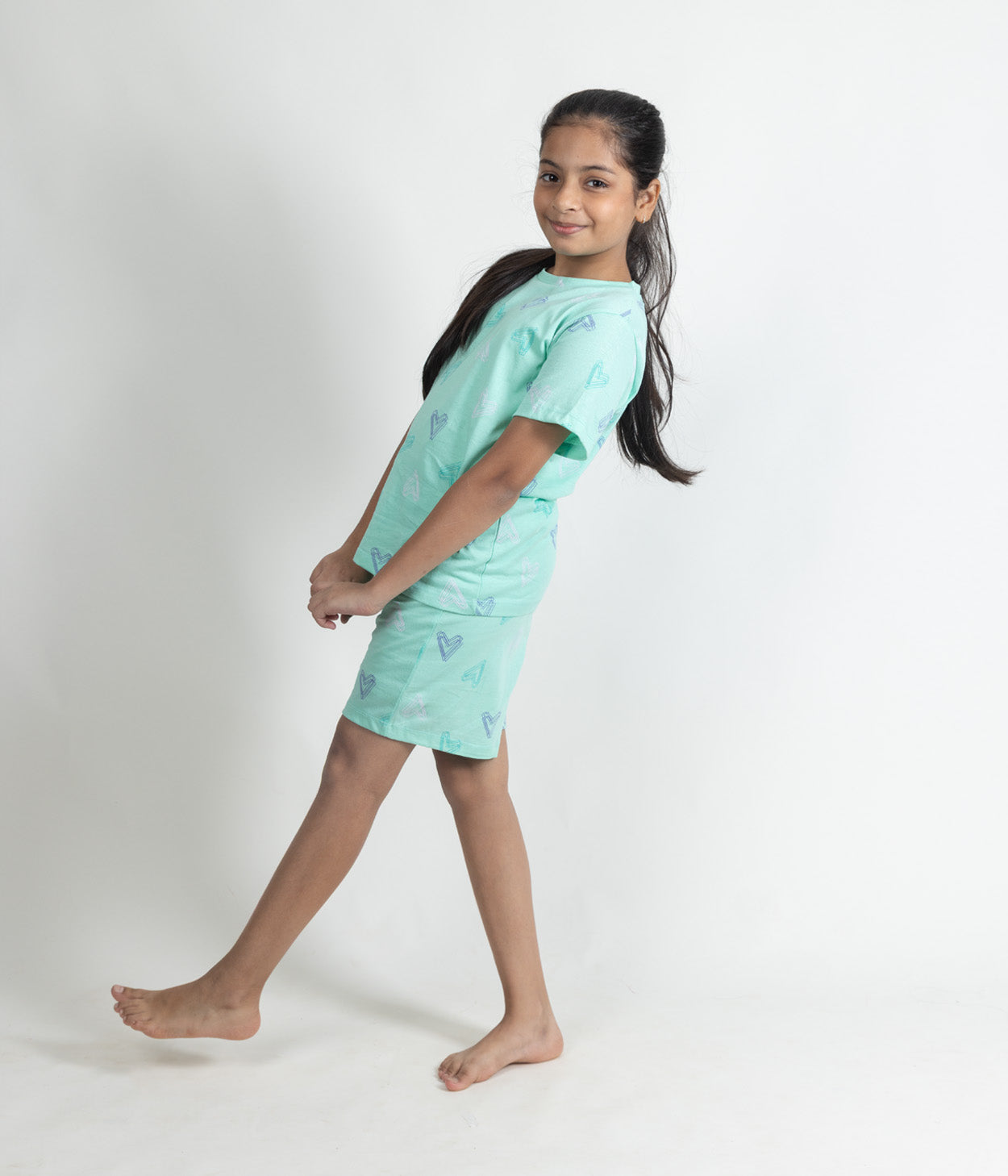 Happy Hearts Kids Shorts Set