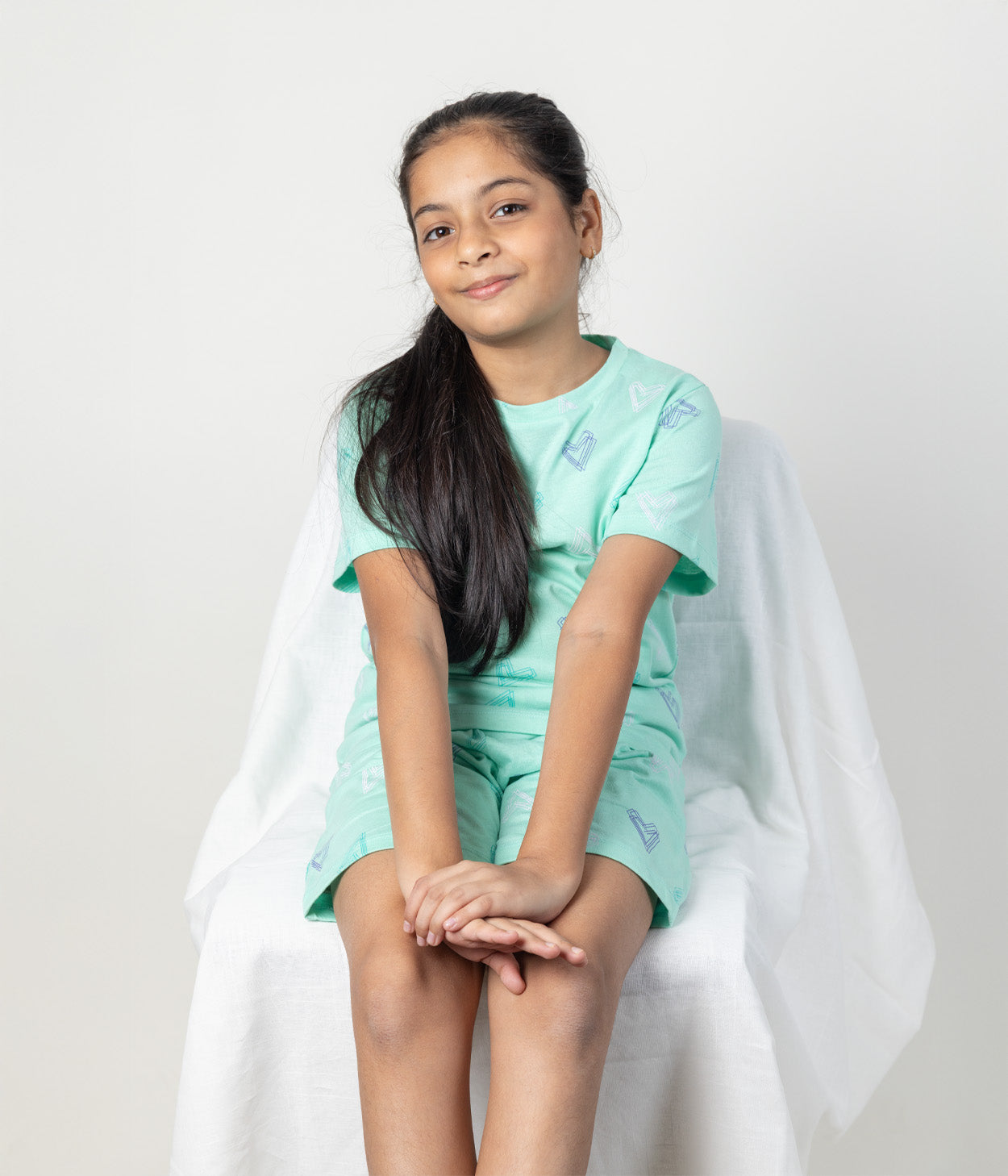 Happy Hearts Kids Shorts Set