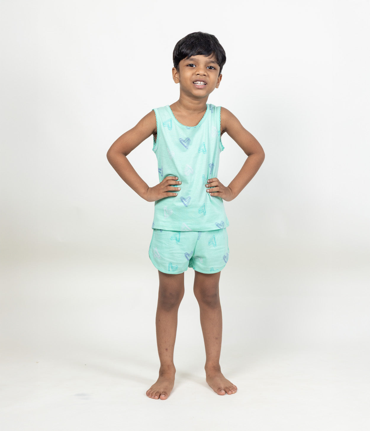 Happy Hearts Kids Sleeveless Set