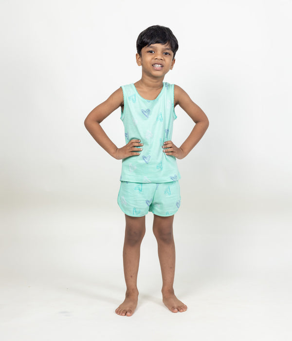 Happy Hearts Kids Sleeveless Set