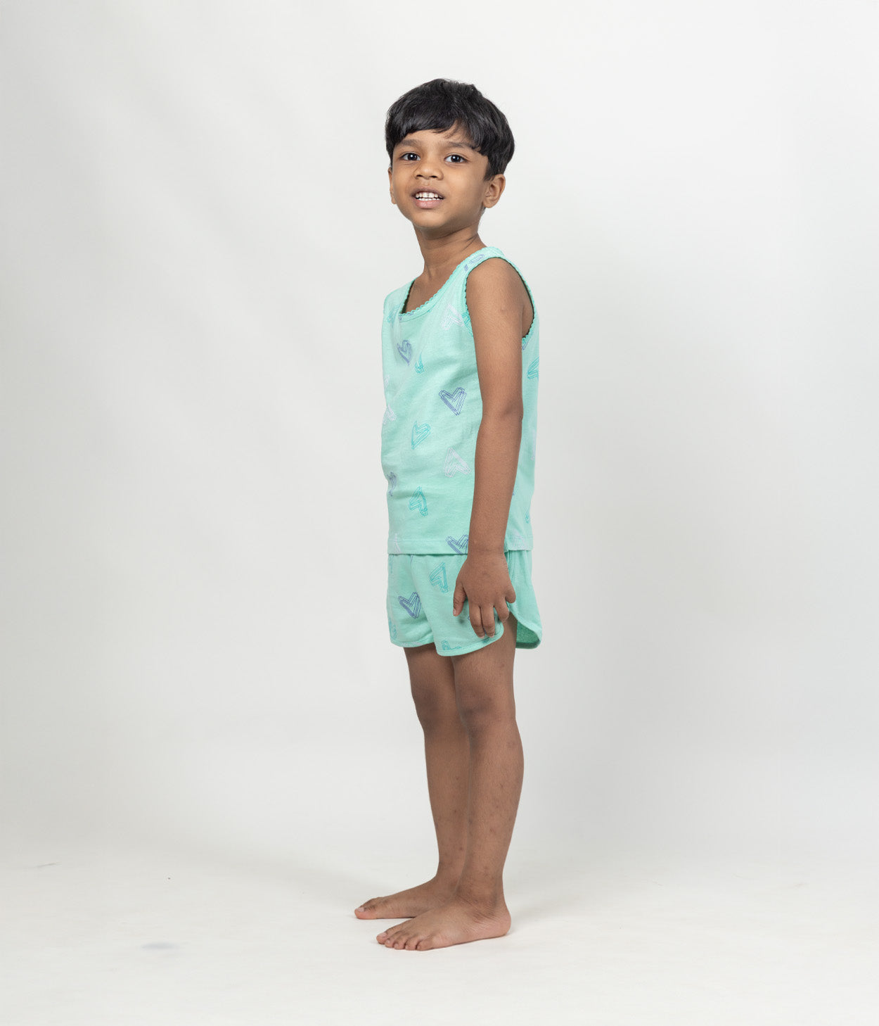 Happy Hearts Kids Sleeveless Set